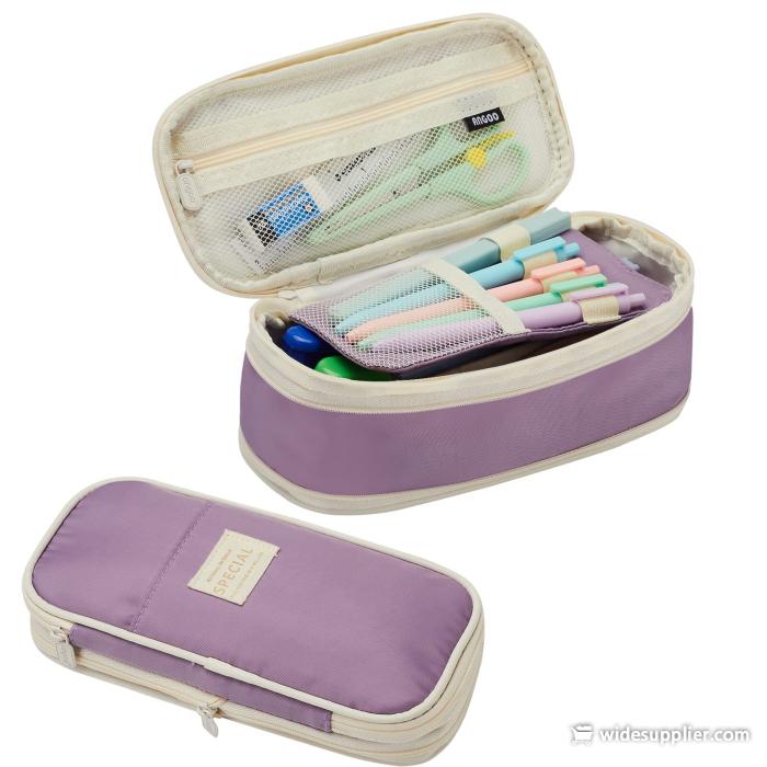 Creative pencil case Large Capacity Double Layers CPC Certification Safe Material School case Pouch Stationery for Girls