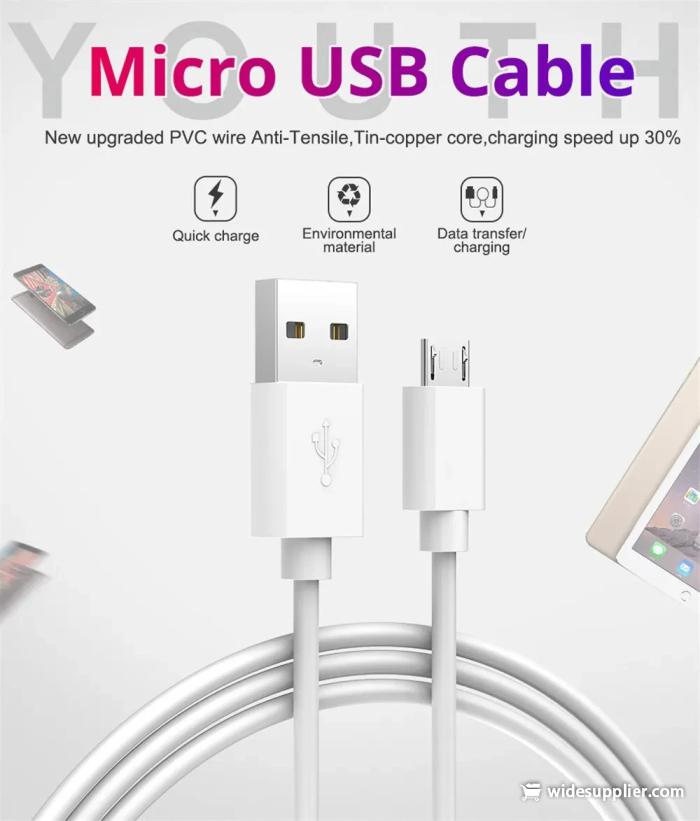 Micro USB Cable 5A Fast Charging Wire Mobile Phone Micro USB Cable For Xiaomi Samsung Andriod USB Type C 7A 10A Data Cable Cord