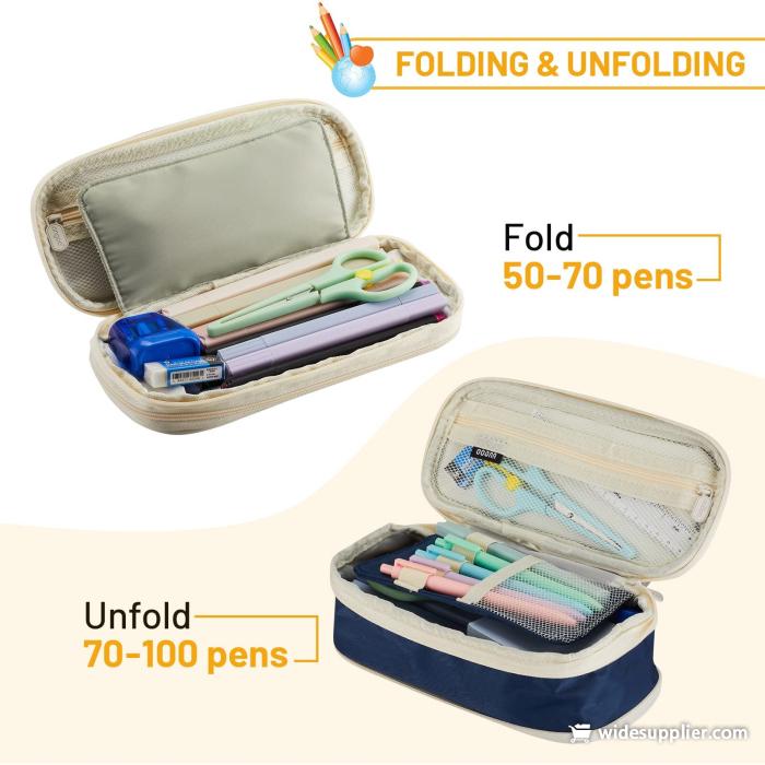 Creative pencil case Large Capacity Double Layers CPC Certification Safe Material School case Pouch Stationery for Girls