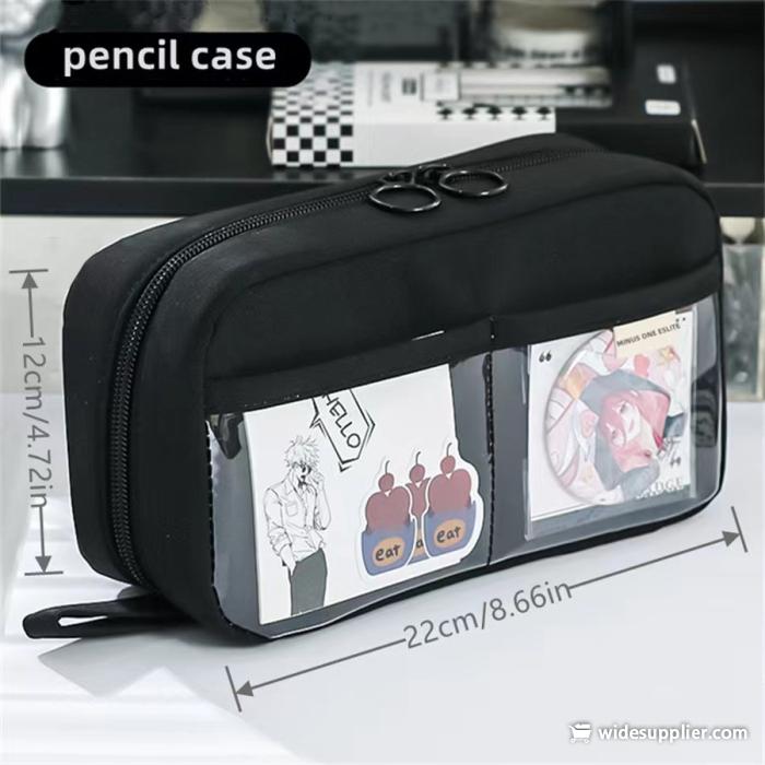 Large Capacity 3 Layers Pen Box Kawaii Pencil Cases Cute Pen Holder Pouch for Students Back to School Stationery Supplies