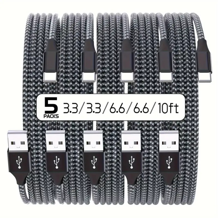 5pcs/3pcs/1pc USB Type C Cable